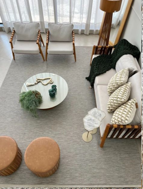 Alfombra de sisal belga gris NalaBoho (todos los tamaños)
