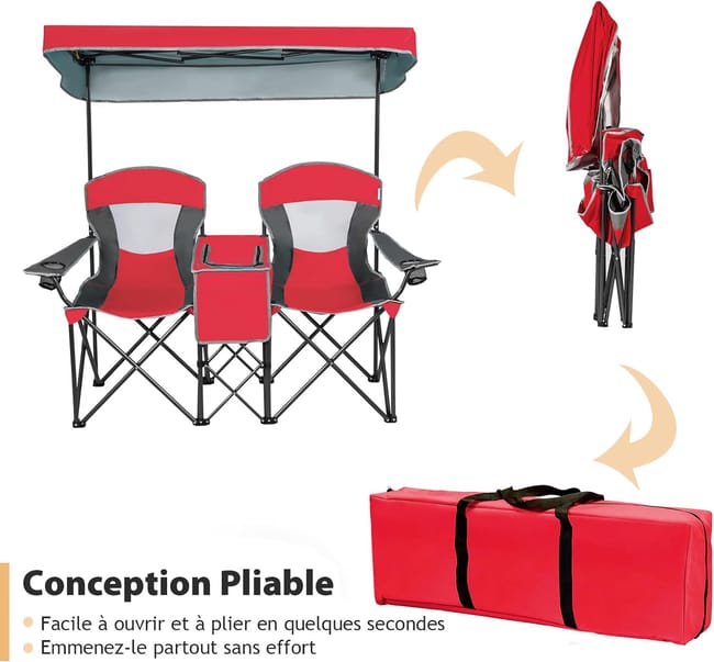 Kit Duo Camping con Sombrilla + Conservadora de Regalo