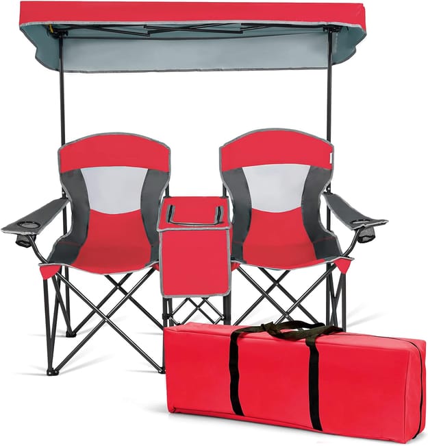 Kit Duo Camping con Sombrilla + Conservadora de Regalo
